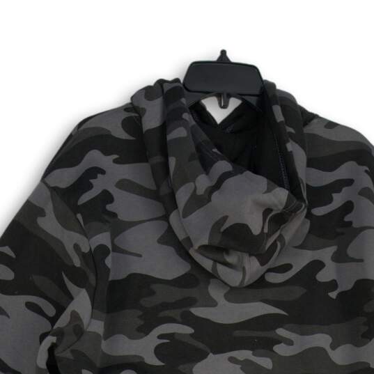 NWT Russell Athletic Mens Black Gray Camouflage Pullover Hoodie Size Large image number 4