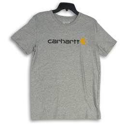 Carhartt Mens Gray Space Dye Crew Neck Short Sleeve Pullover T-Shirt Size Large