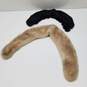 x2 Mixed Lot Vintage Faux Fur Collars Dark & Blonde Approx.  30 & 18 in. image number 1