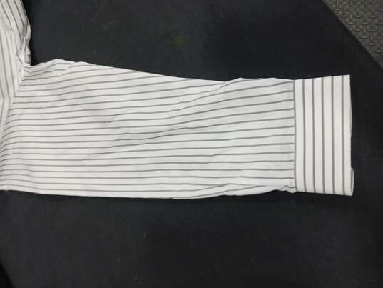 Eddie Bauer Men's Gray/White Striped Dress Shirts Size L image number 6