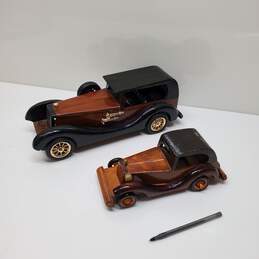 x2 Assorted Lot VTG. Heritage Mint 1920s Wood Rolls Royce Diecast Model Cars P/R
