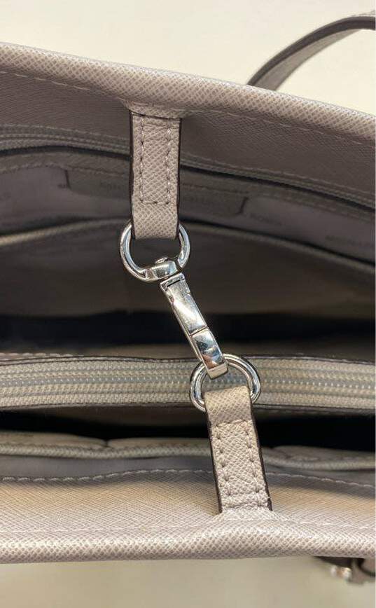 Michael Kors Saffiano Leather Jet Set Zip Tote Grey image number 3
