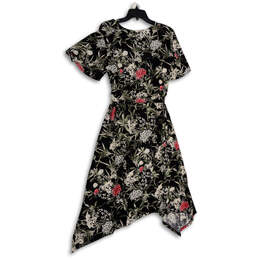 NWT Womens Multicolor Floral Surplice Neck Tie Waist Wrap Dress Size 1X alternative image