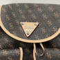 Womens Brown Pebbled Leather Adjustable Strap Inner Outer Pocket Backpack image number 3