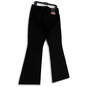 NWT Womens Black Flat Front Stretch Sloan Fit Flared Leg Dress Pants Sz 12 image number 2