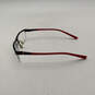 Mens 6050 Red Black Rectangle Eyeglasses Prescription Glasses With Case image number 4