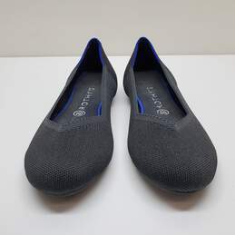 Rothy's The Square Black Solid Knit Fabric Womens 10.5 Slip On Ballet Flats Shoes alternative image