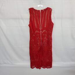 Bardot Red Applique Sleeveless Lined Sheath Dress WM Size M/L NWT alternative image
