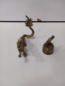 Two Brass Dragon Decorations alternative image