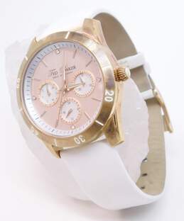 Ted Baker London Rose Gold Tone Chronograph Leather Band Women's Watch 55.0g