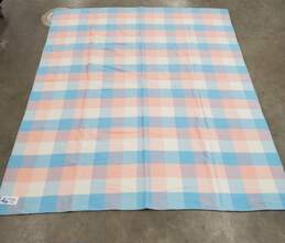 Laconia Pure New Wool Australian Multi-colored Stripe Blanket 85x70in