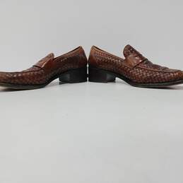 Cole Haan Men's Brown Woven Leather Penny Loafers Size 8 alternative image
