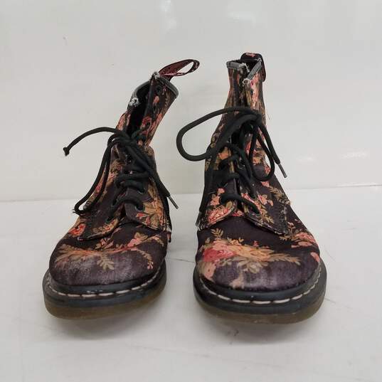 Dr. Martens Floral Canvas Boots Size 8 image number 1