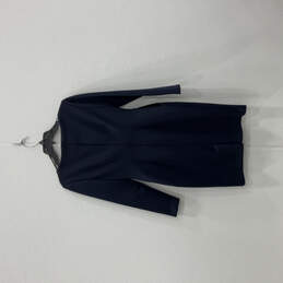Womens Blue Long Sleeve Round Neck Regular Fit Back Zip Bodycon Dress Sz 8P alternative image