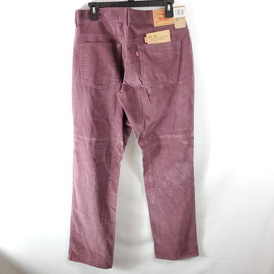 Levi's Women Purple Velvet Pants Sz 12 NWT image number 2
