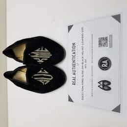 AUTHENTICATED Gucci Tom Ford Slide On Black Velvet Loafers Size 10.5