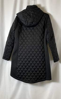 Michael Kors Womens Black Full Zip Quilted Hooded Puffer Jacket Size Large alternative image