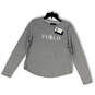 NWT Womens Gray Heather Round Neck Long Sleeve Pullover T-Shirt Size Medium image number 1