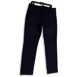Mens Blue Denim Dark Wash Pockets Stretch Straight Leg Jeans Size 36x34 alternative image