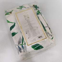 Kate Spade New York Trellis Blooms Cotton White Green Floral Tablecloth alternative image