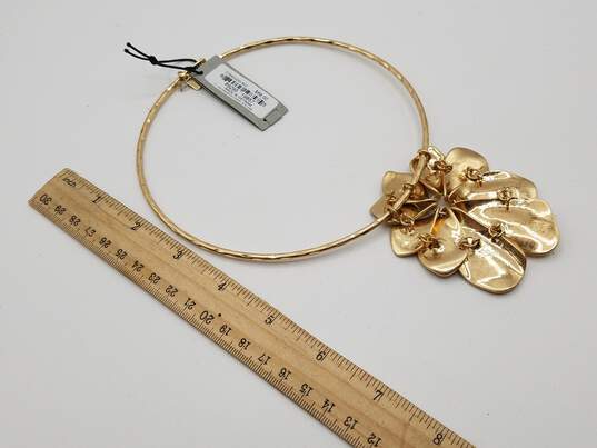 Robert Lee Morris Soho Goldtone Floral Collar Necklace image number 2