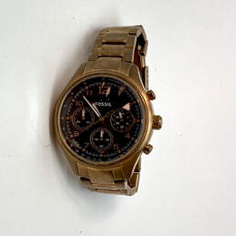 Designer Fossil CH2793 Gold-Tone Flight Brown Dial Chronograph Wristwatch