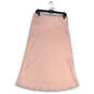 Womens Pink Flat Front Pull-On Midi A-Line Skirt Size Large image number 2