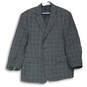 Womens Gray Check Single Breasted Notch Lapel Two Button Blazer Size 43S image number 1