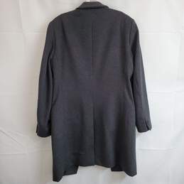 Allsaints charcoal gray single button wool overcoat size 36 alternative image