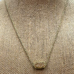 Designer Kendra Scott Gold-Tone Link Chain Adjustable Pendant Necklace