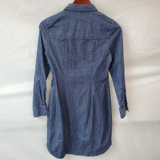 Boden Denim Button Up Long Sleeve Dress Size US 4R image number 3