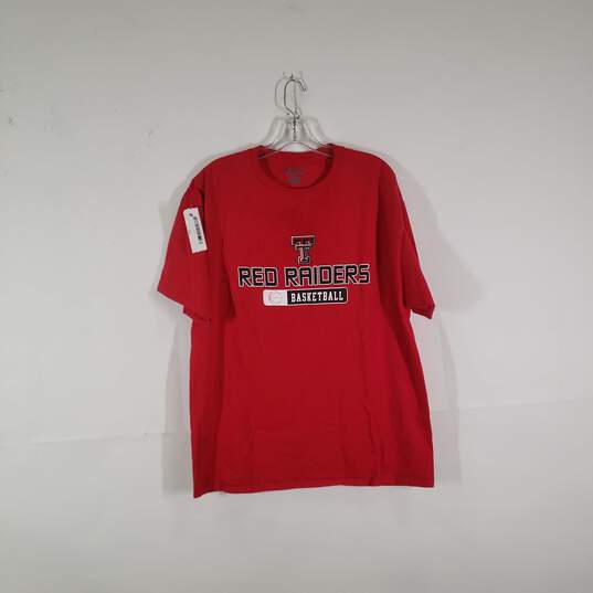 Mens Texas Tech Red Raiders Graphic Print NCAA Basketball T-Shirt Size XL image number 1