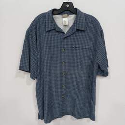 The North Face Checkered Pattern Short Sleeve Button-Down Shirt Size Large