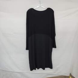 Eileen Fisher Black & Gray Stretch Jersey Blanket Dress WM Size M NWT alternative image
