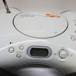 Sony CD Radio Boombox Model ZS-X3CP White and Orange alternative image
