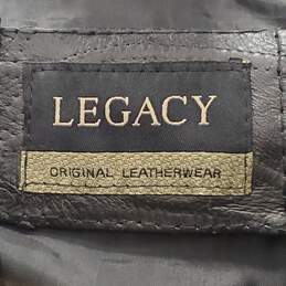 Legacy Men Black Leather Jacket XL