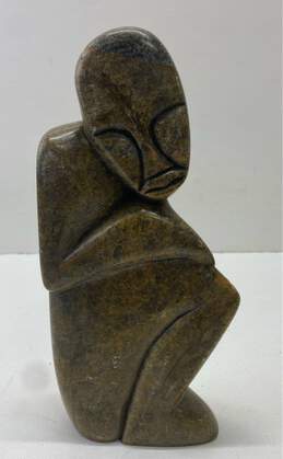 Stone Sculpture 8.5 inch High Hand Crafted Statue Sculpture Signed.