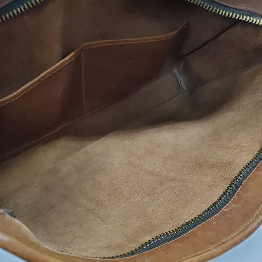 Vintage Coach Leatherware Brown Leather Zip Top Briefcase image number 8