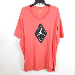 Air Jordan Nike Women Pink Scoop Logo T Shirt 3XL
