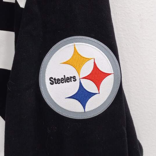 NFL Team Apparel Steelers  Terry Combs Hooded Sweater Size 2XT image number 3