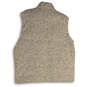 NWT Mens Beige Mock Neck Sleeveless Pockets Reversible Full-Zip Vest Size L image number 2