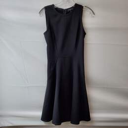 Theory Black Sleeveless Flare Knit Dress Women's Size P