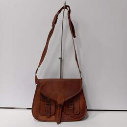 Komal's Passion Brown Leather Messenger Bag