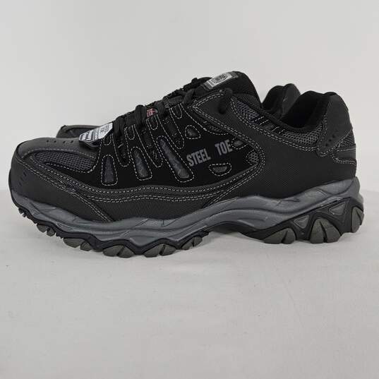 Buy the Skechers Steel Toe Memory Foam Work Shoes | GoodwillFinds