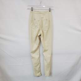 Pretty Little Thing Light Beige High Rise Faux Leather Skinny Pant WM Size 00 NWT alternative image