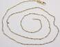14K Yellow Gold Twisted Herringbone Chain Necklace for Repair 1.7g image number 5