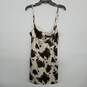 Ivory Brown Satin Sleeveless Mini Dress image number 1