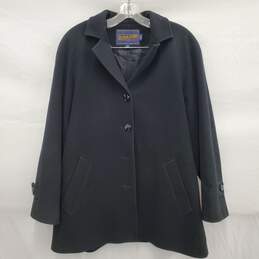 VTG Pendleton WM's Black Wool Blend 4 Button Coat Size 8