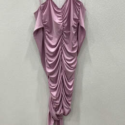 NWT Womens Purple Spaghetti Strap Surplice Neck Ruched Mini Dress Size L alternative image