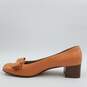 Ferragamo Ava Bow Embossed Pump Women's Sz.7.5AA Coral image number 2